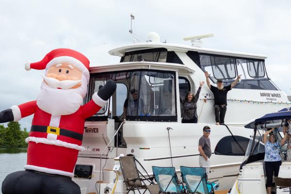 Boaters enjoying themselves at Christmas in June